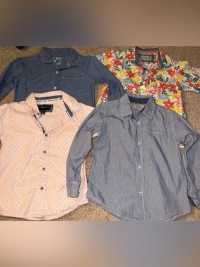 3T Boys Light Blue Button-Up Shirt - Unbranded